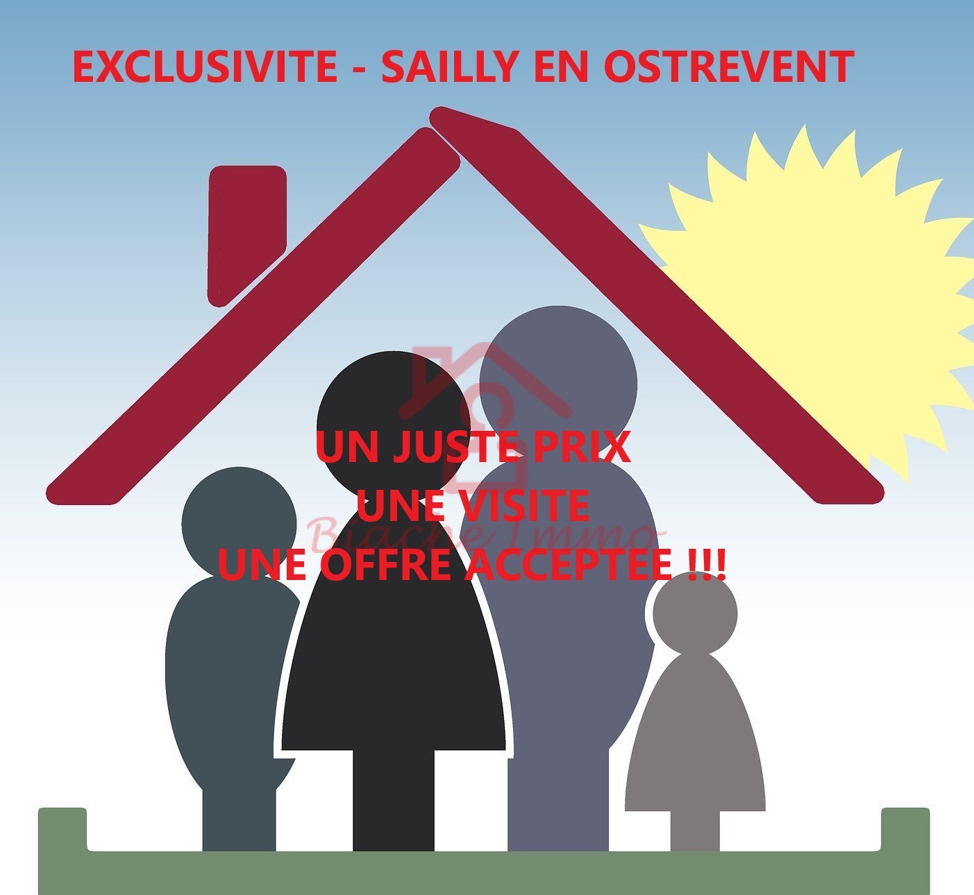 TROP TARD OFFRE ACCEPTEE – EXCLUSIVITE – SAILLY EN OSTREVENT – Semi-individuelle – 4 chambres
